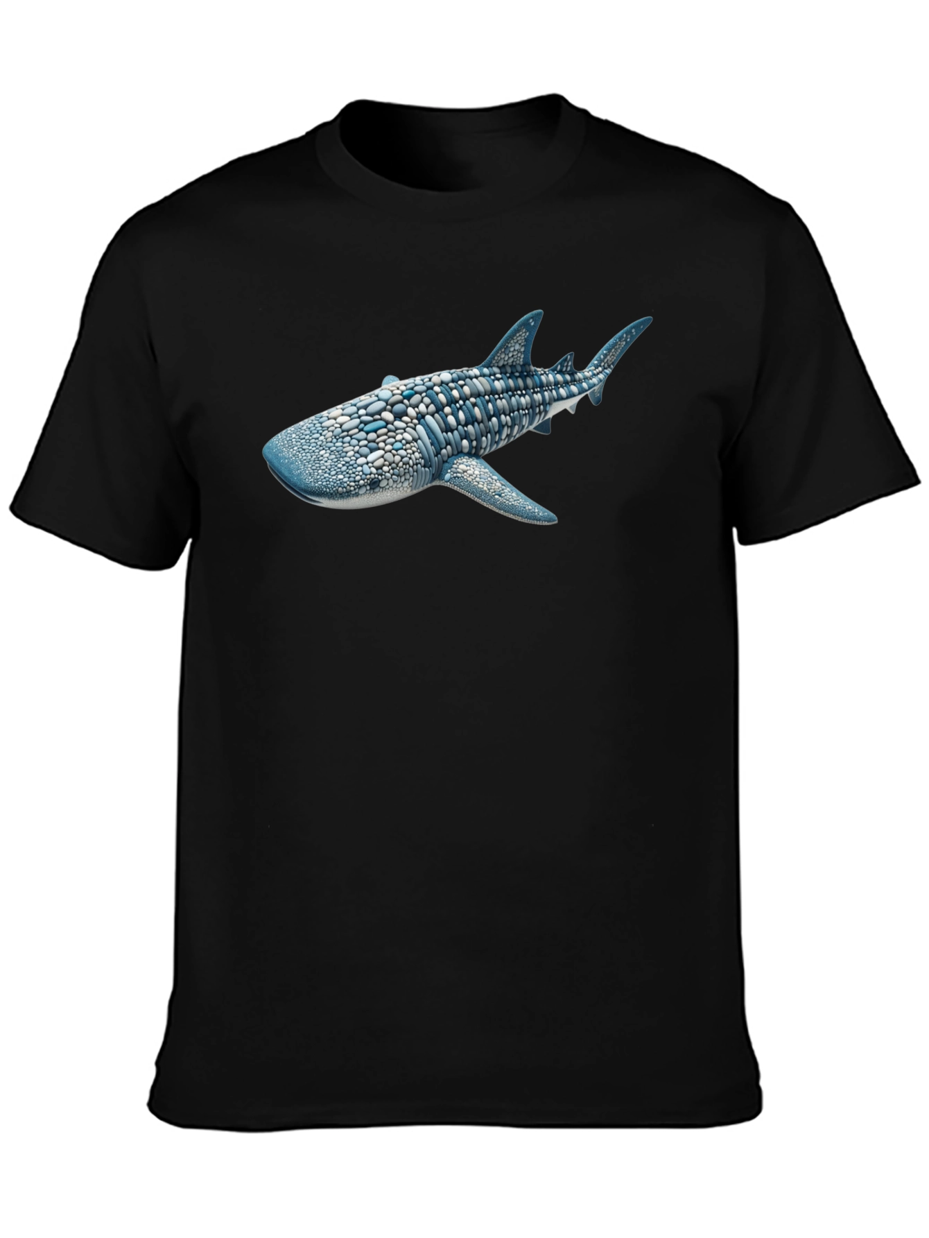 Whale Shark Graphic Tee - Black Cotton T-Shirt