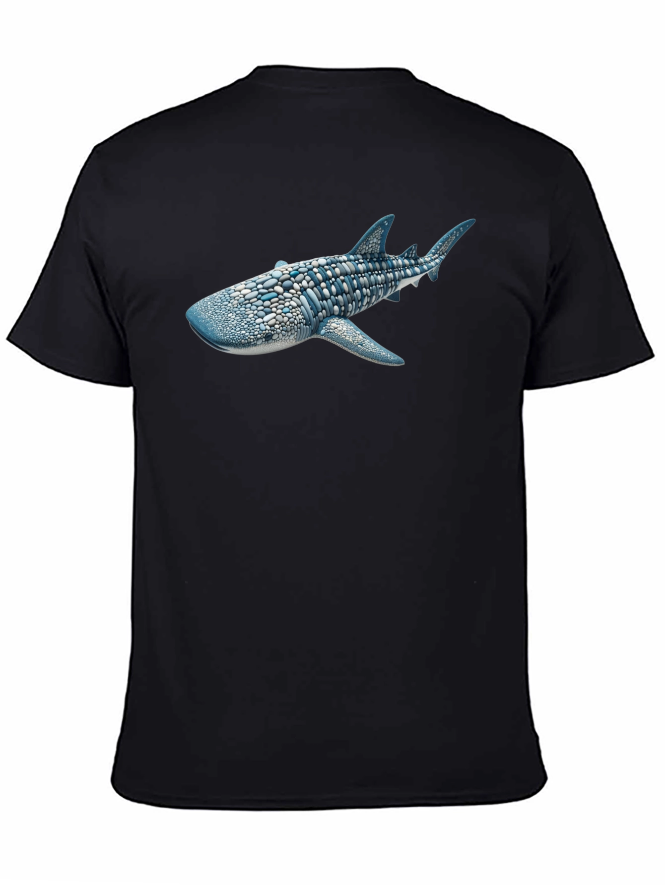 Whale Shark Graphic Tee - Black Cotton T-Shirt