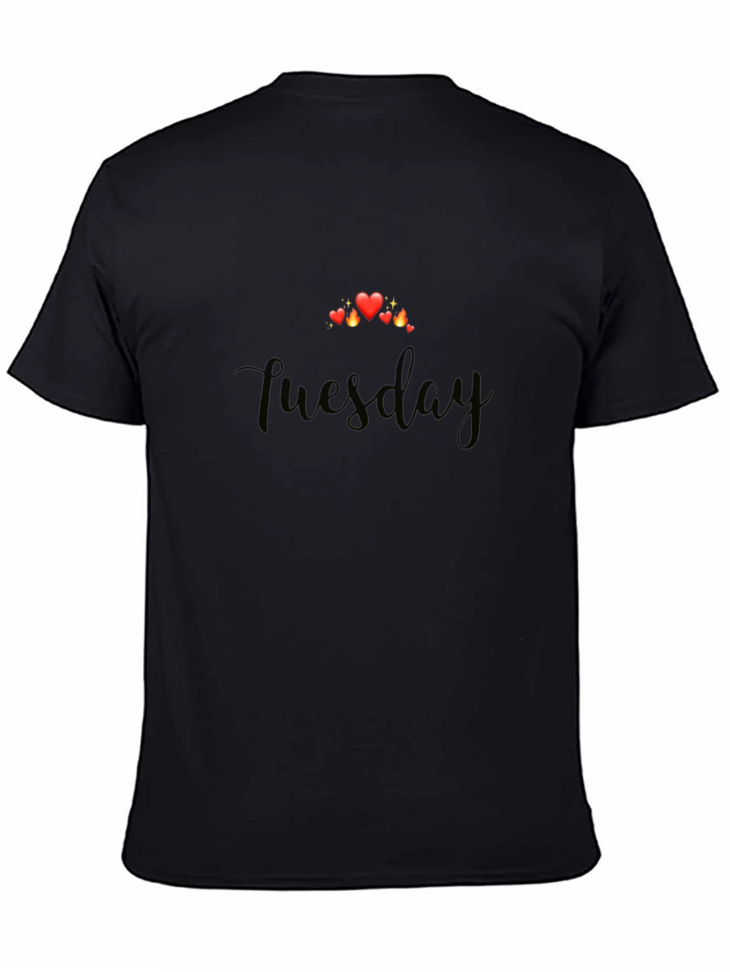 Tuesday Hearts Graphic T-Shirt - Soft Black Tee