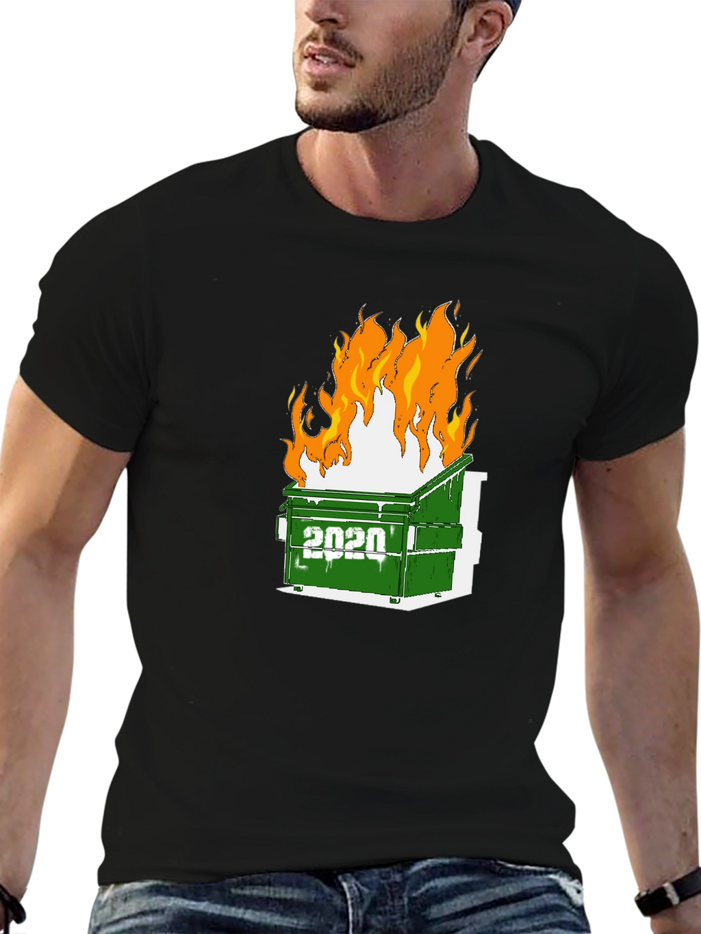 2020 Dumpster Fire Graphic Tee - Unisex Black T-Shirt