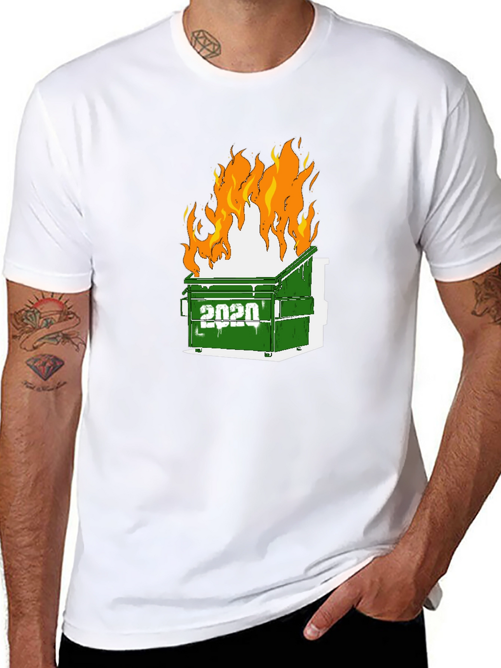 2020 Dumpster Fire Graphic Tee - Unisex Black T-Shirt