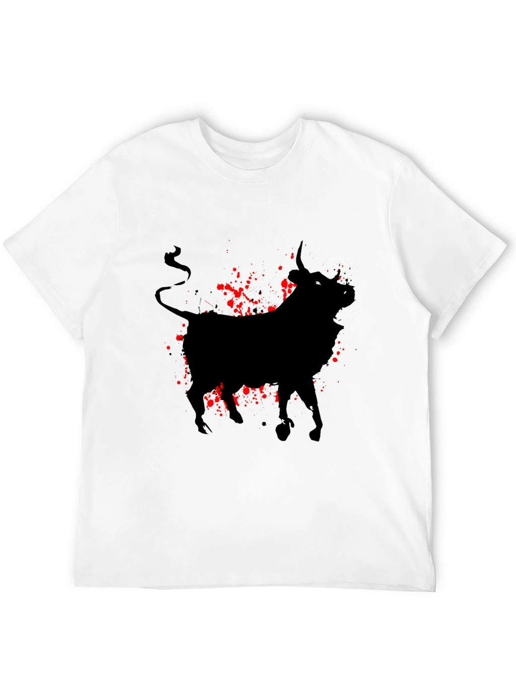 Bull Silhouette Graphic Tee - Black