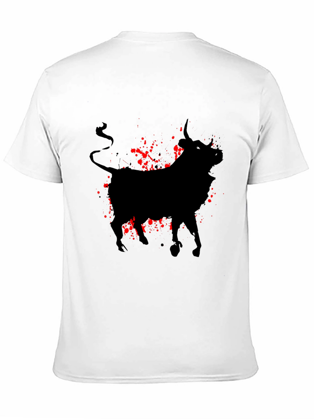 Bull Silhouette Graphic Tee - Black