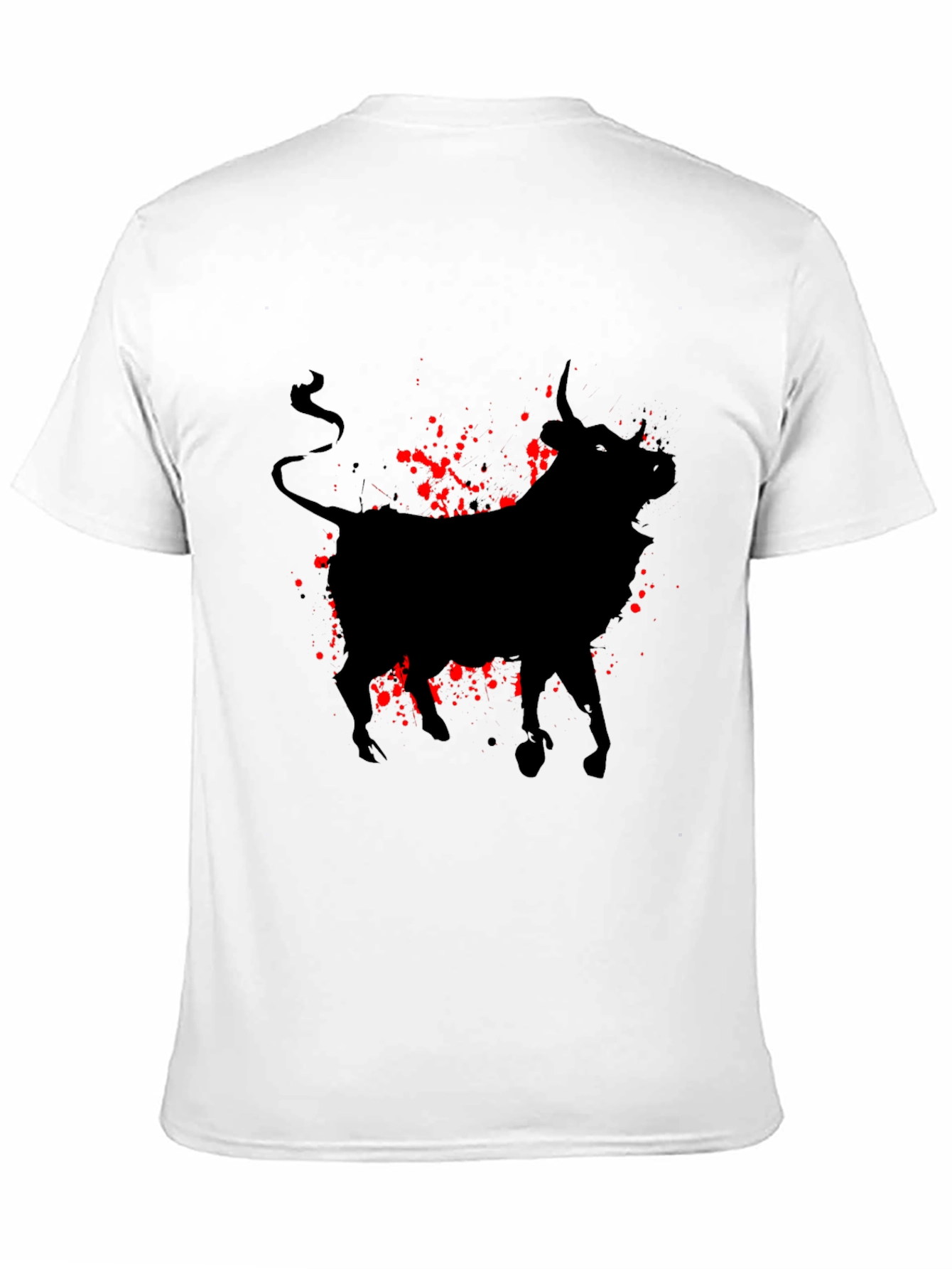 Bull Silhouette Graphic Tee - Black