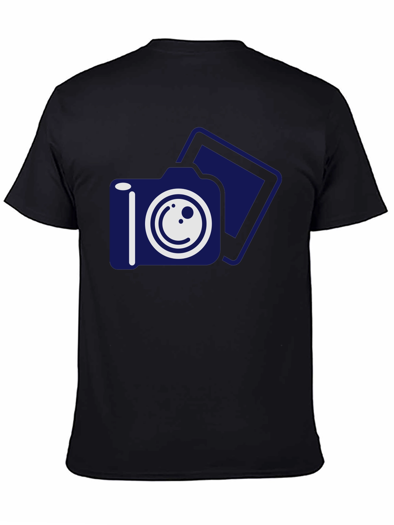 Camera Graphic Print Black T-Shirt