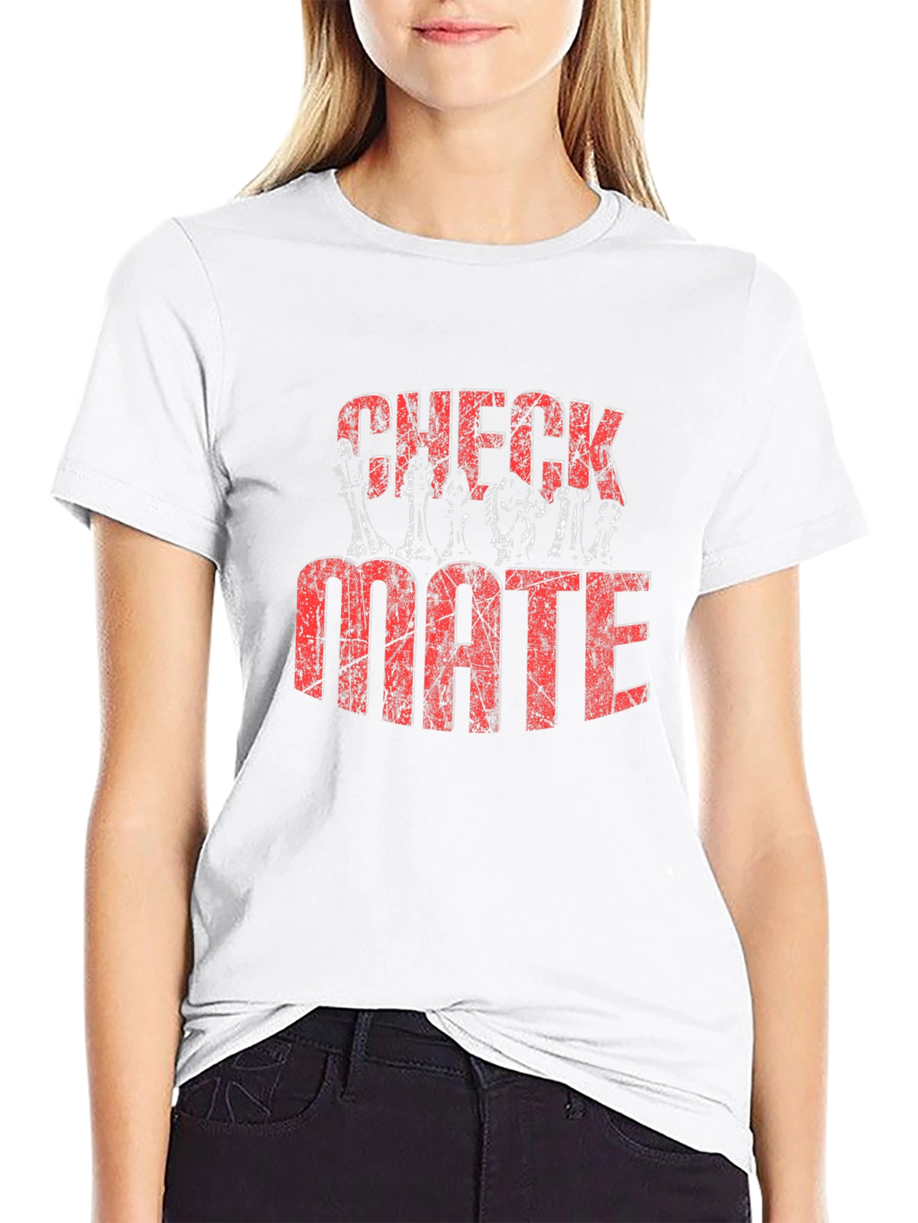 Checkmate Graphic Print Black T-Shirt