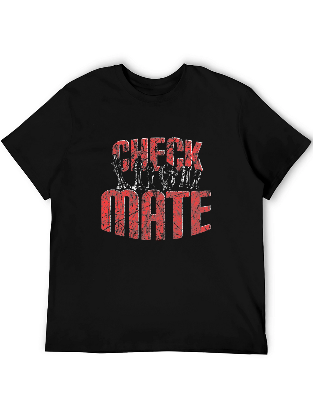 Checkmate Graphic Print Black T-Shirt