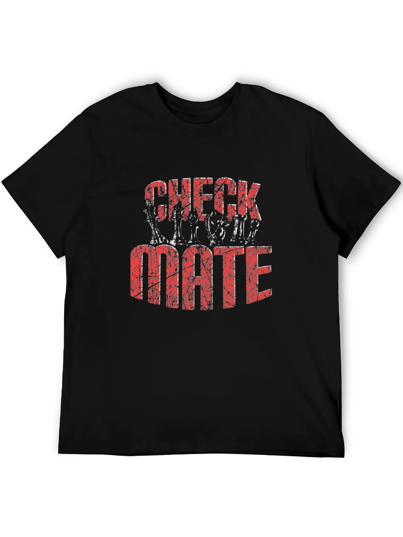 Checkmate Graphic Print Black T-Shirt