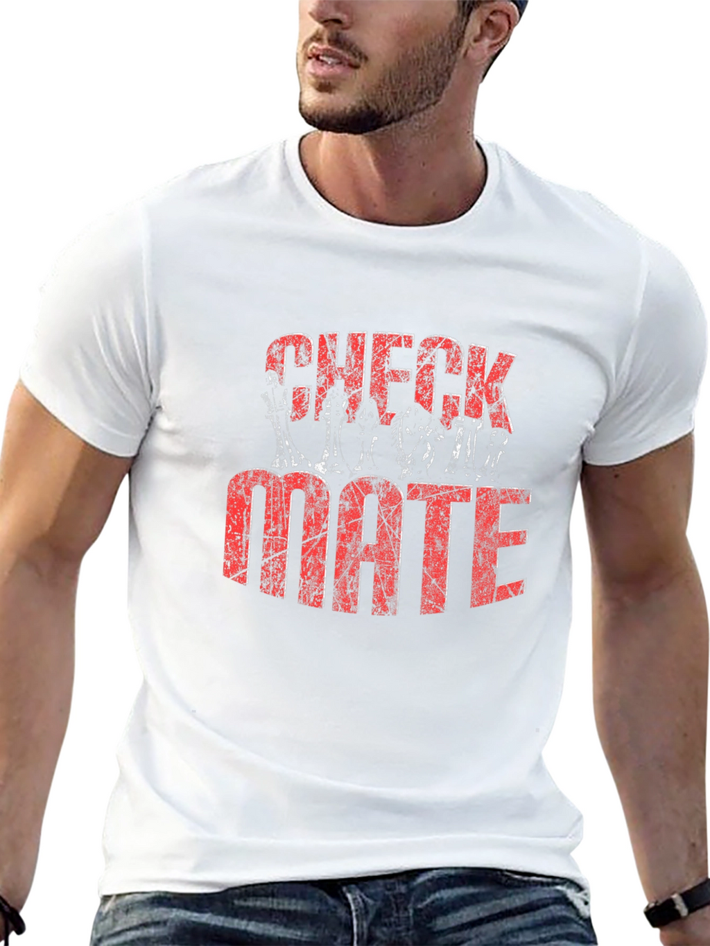 Checkmate Graphic Print Black T-Shirt