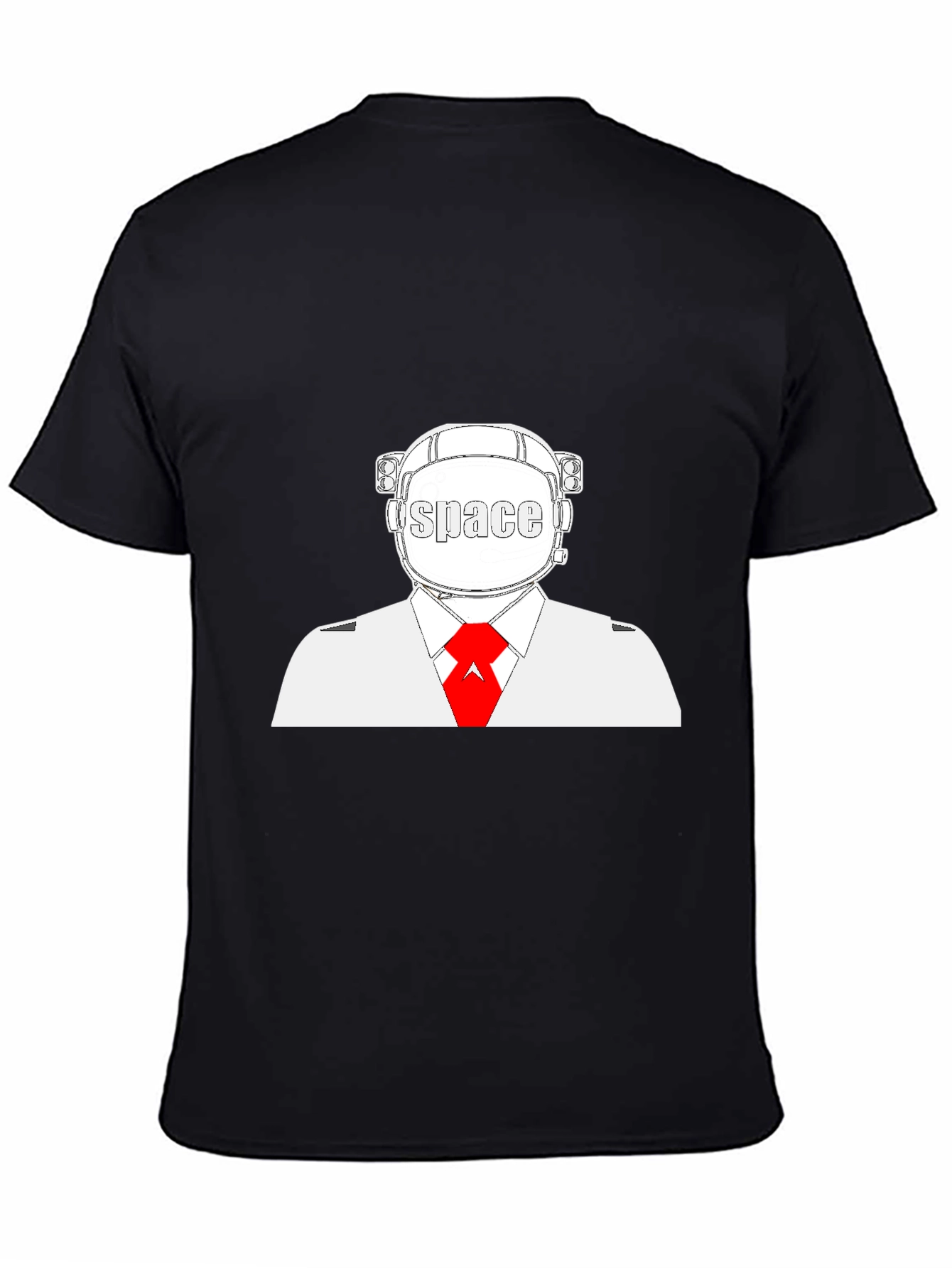 Space Man Black T-Shirt - Unique Graphic Tee