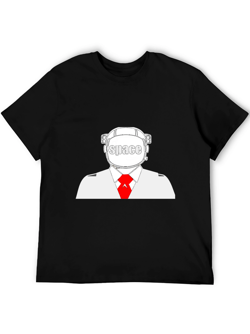 Space Man Black T-Shirt - Unique Graphic Tee