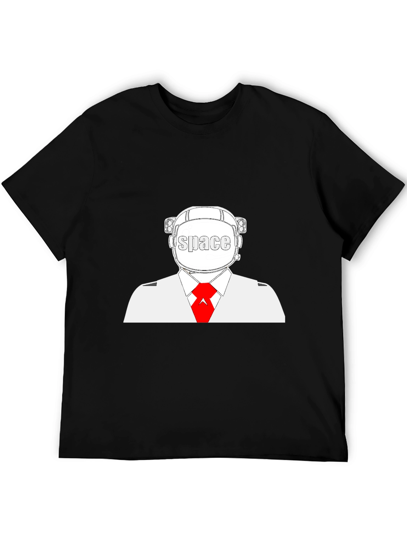 Space Man Black T-Shirt - Unique Graphic Tee