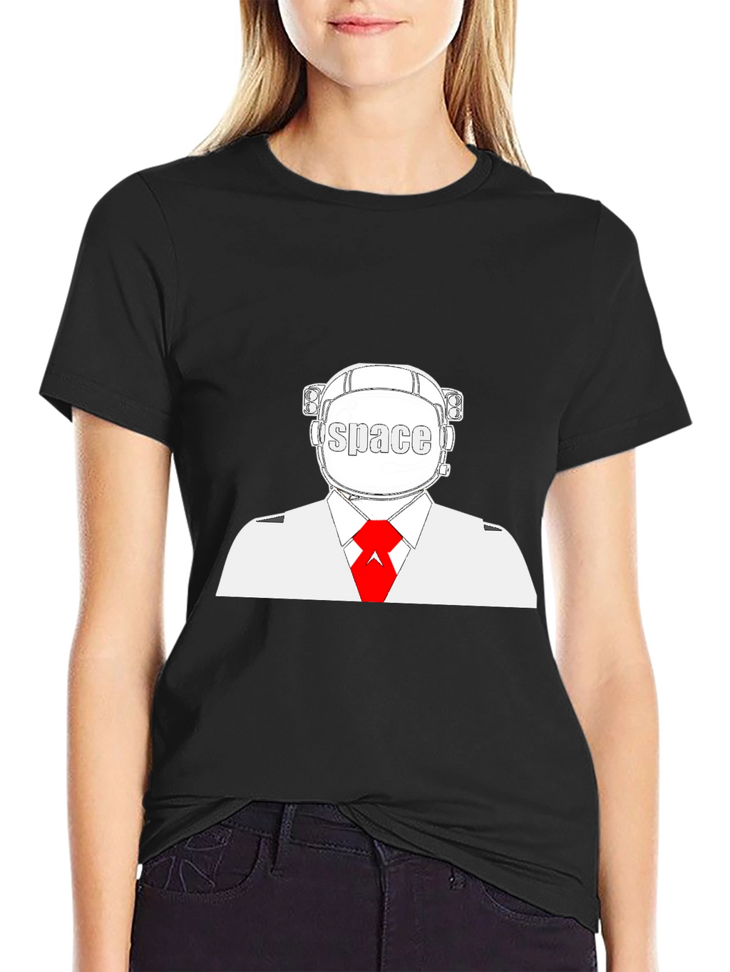 Space Man Black T-Shirt - Unique Graphic Tee