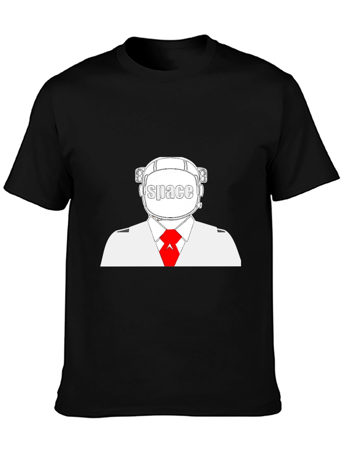 Space Man Black T-Shirt - Unique Graphic Tee