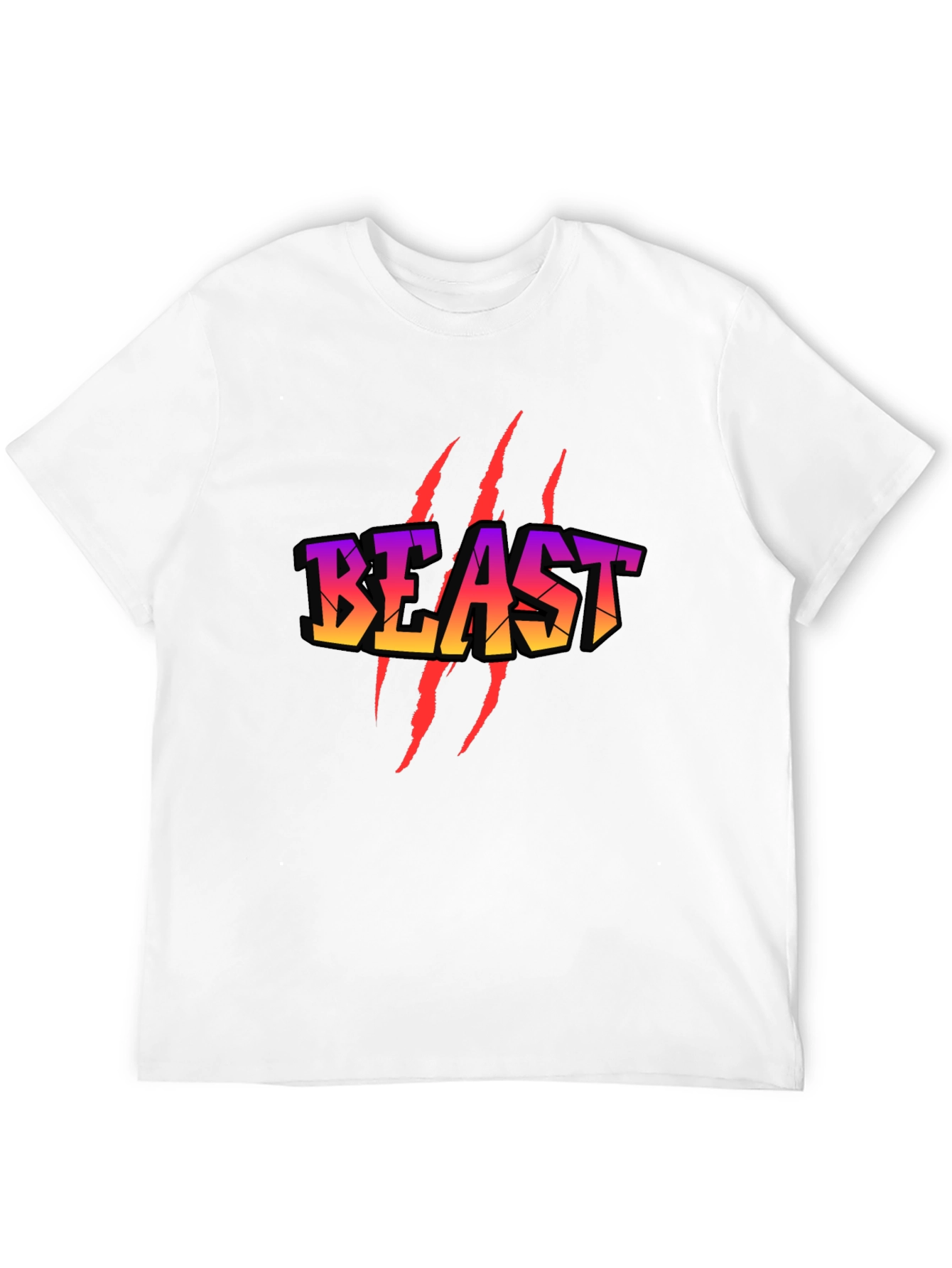 Beast Graphic T-Shirt - Black Crew Neck Tee