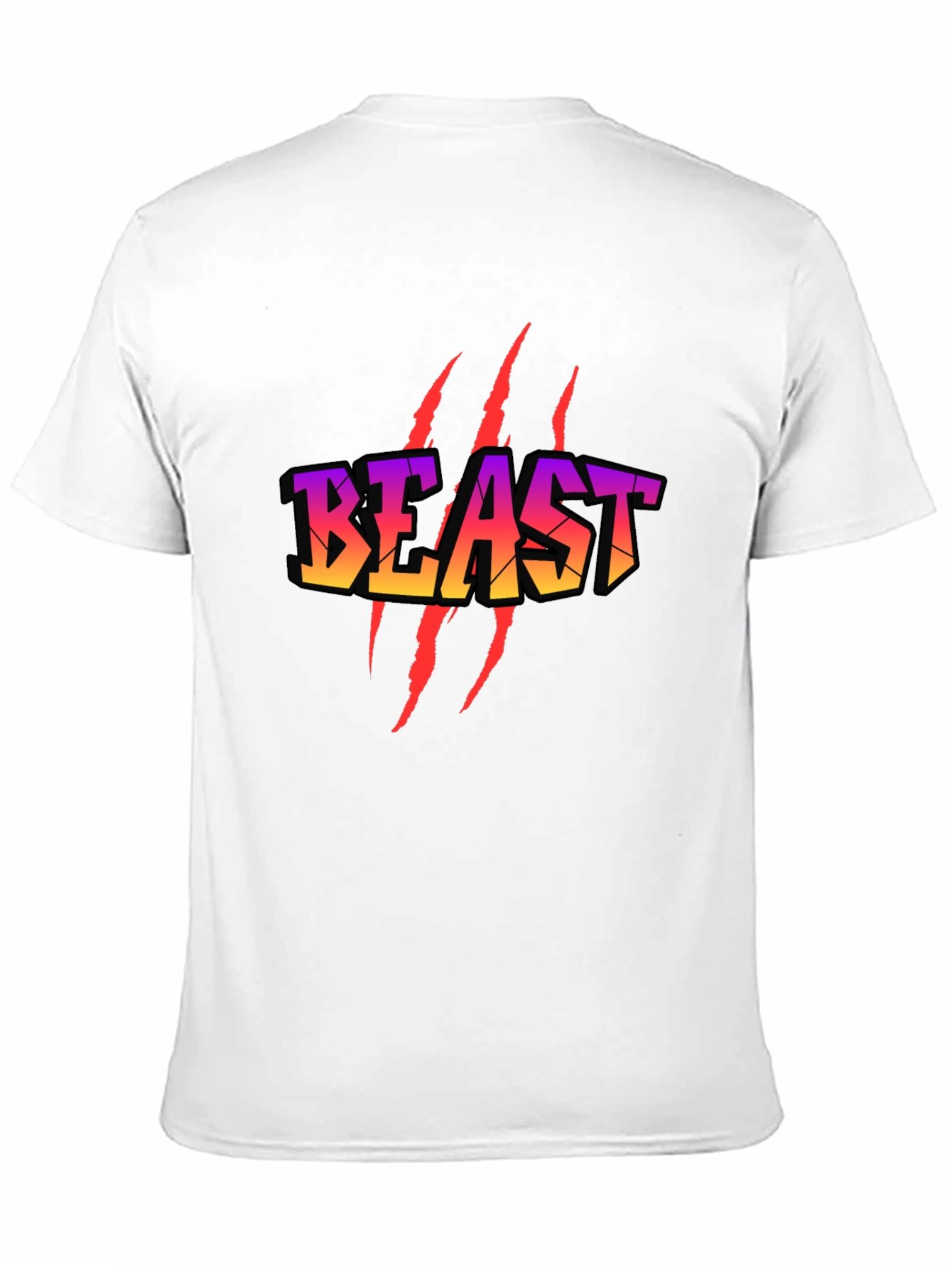 Beast Graphic T-Shirt - Black Crew Neck Tee