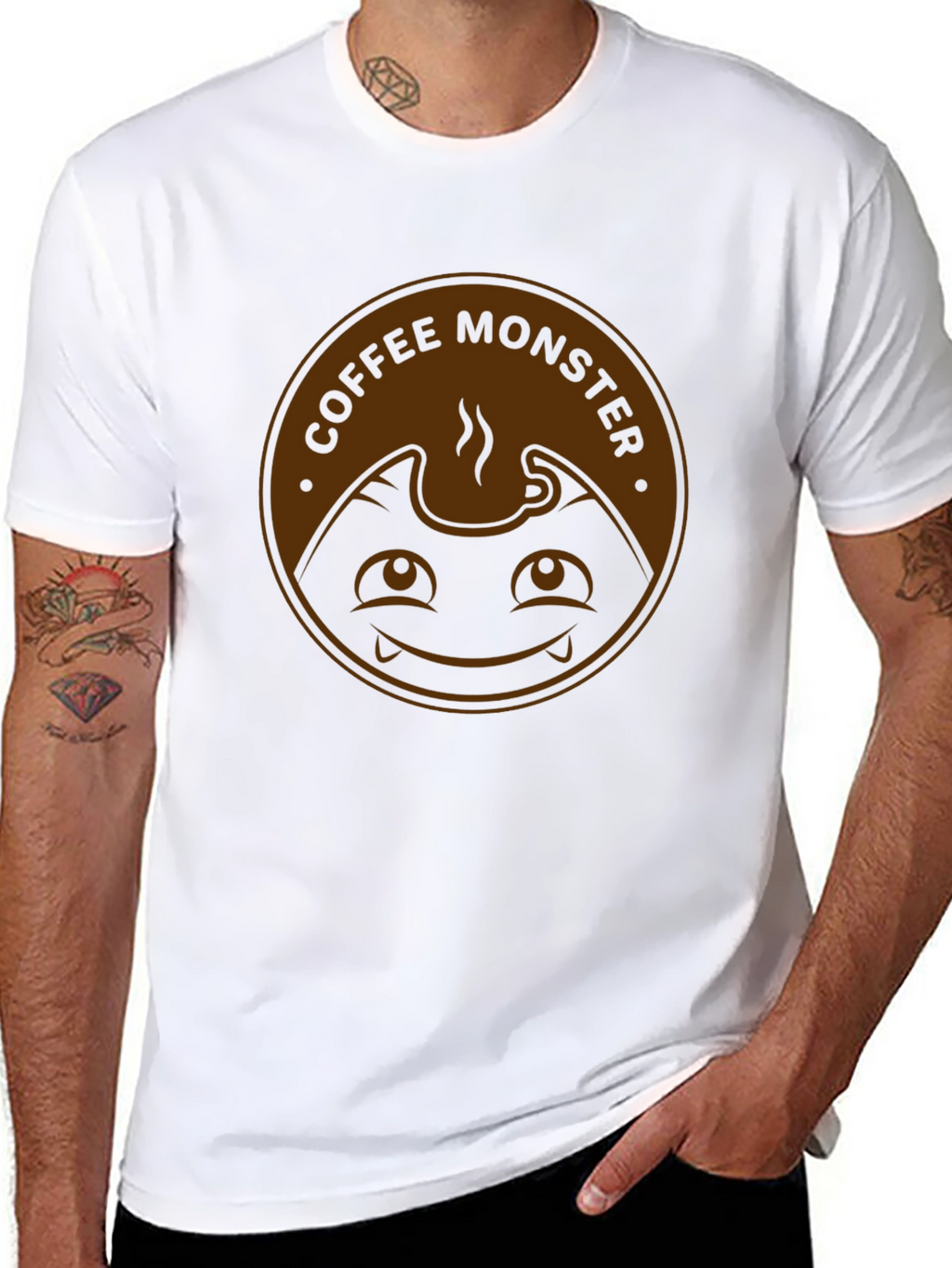 Coffee Monster Graphic Tee - Black T-Shirt