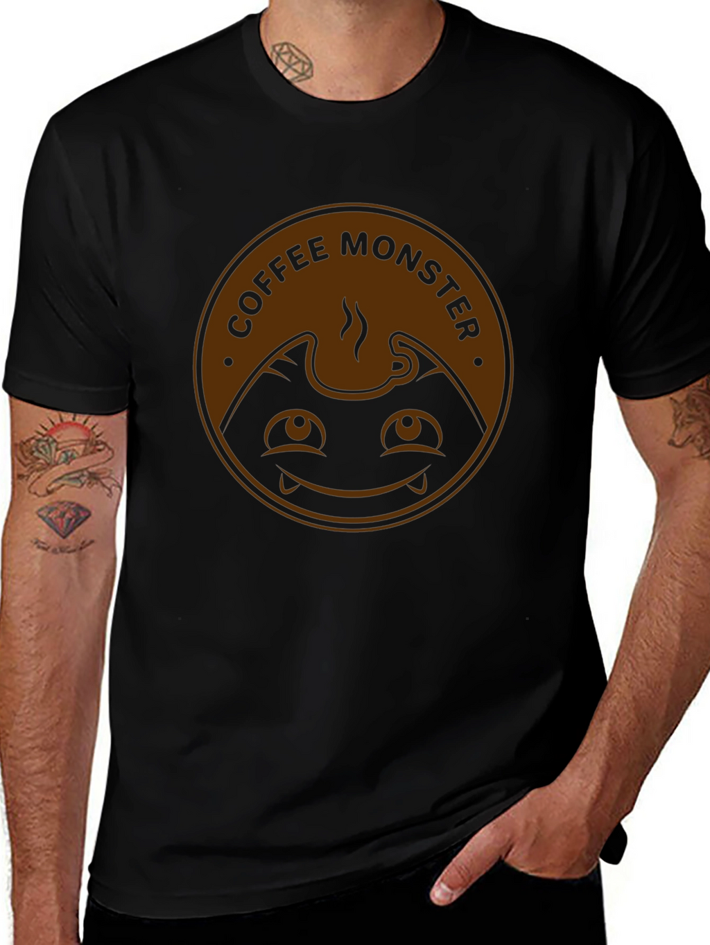 Coffee Monster Graphic Tee - Black T-Shirt