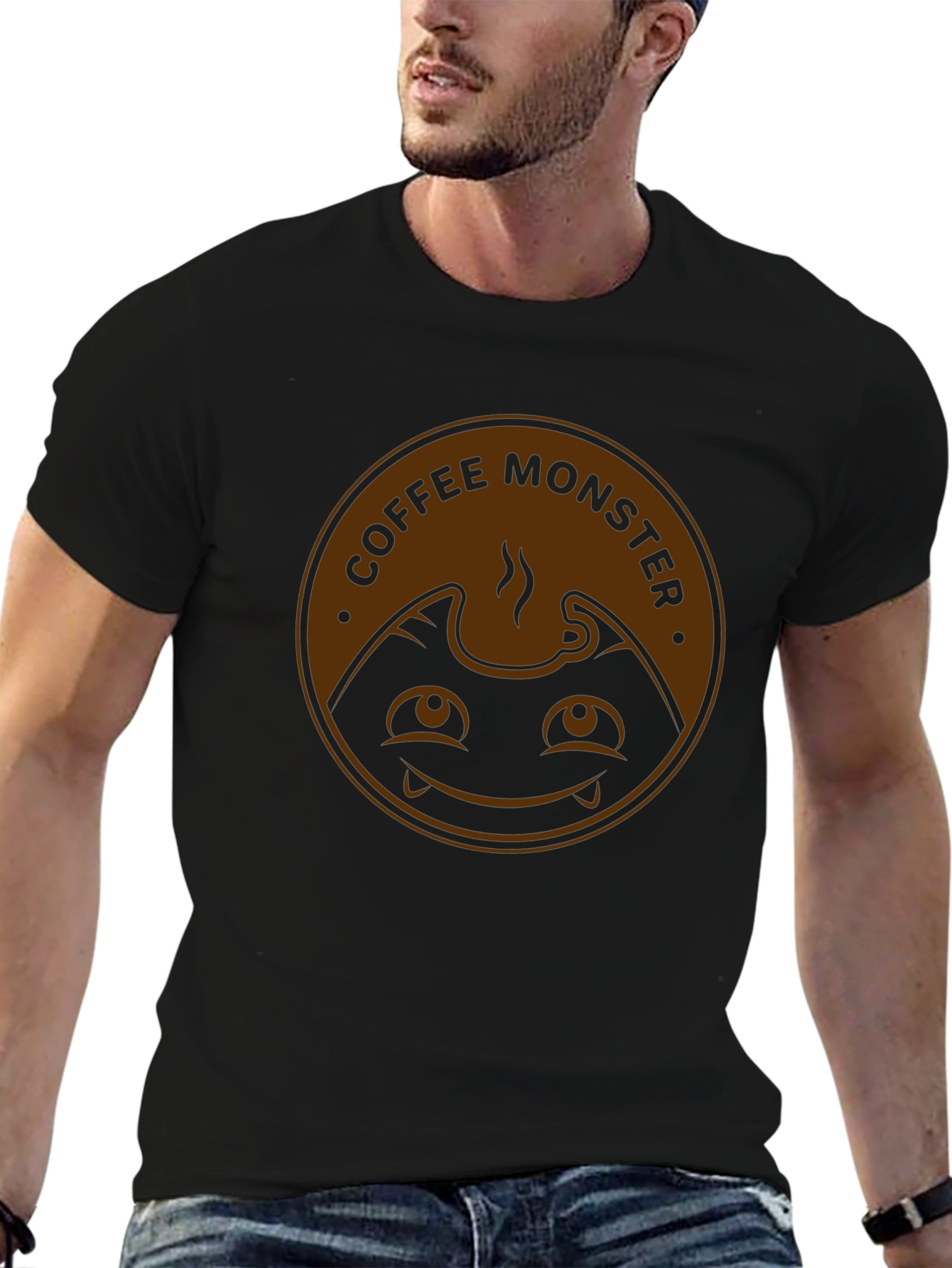 Coffee Monster Graphic Tee - Black T-Shirt