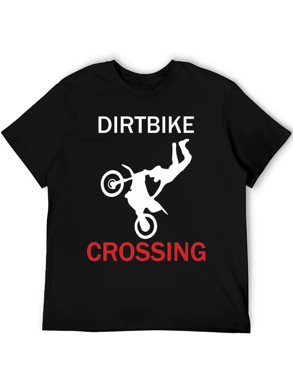 Dirtbike Crossing Graphic Tee - Black