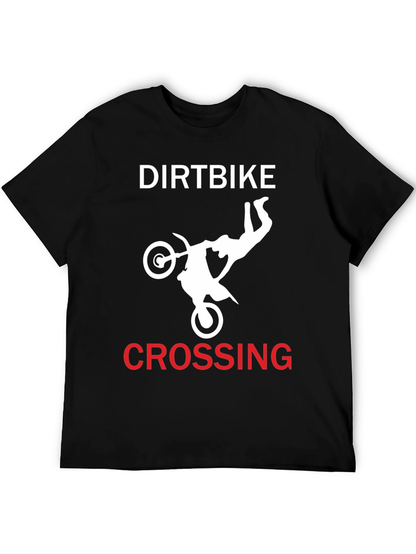 Dirtbike Crossing Graphic Tee - Black