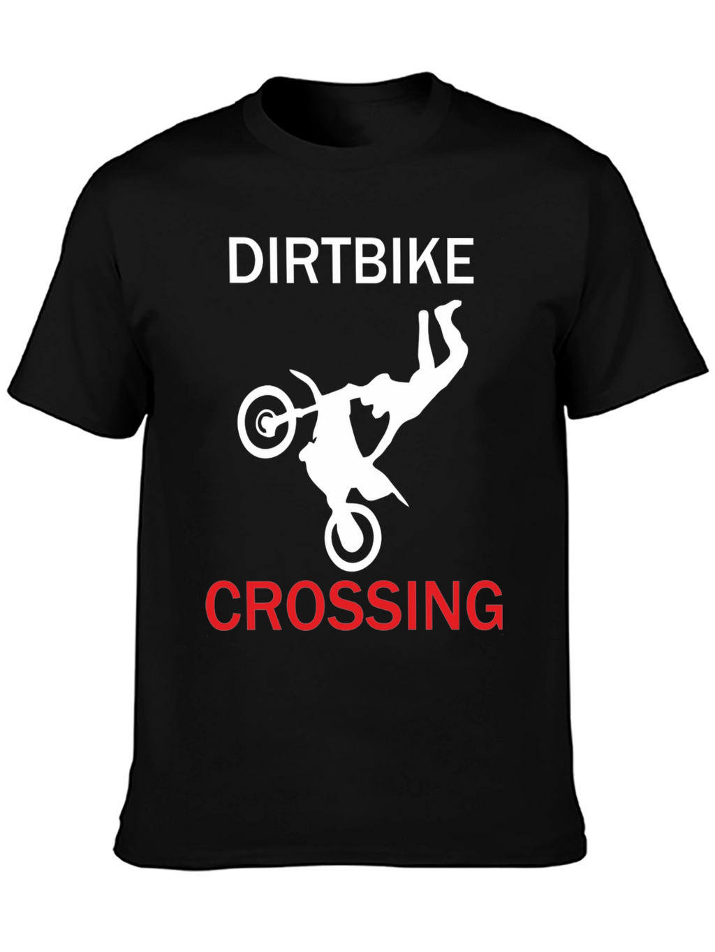 Dirtbike Crossing Graphic Tee - Black