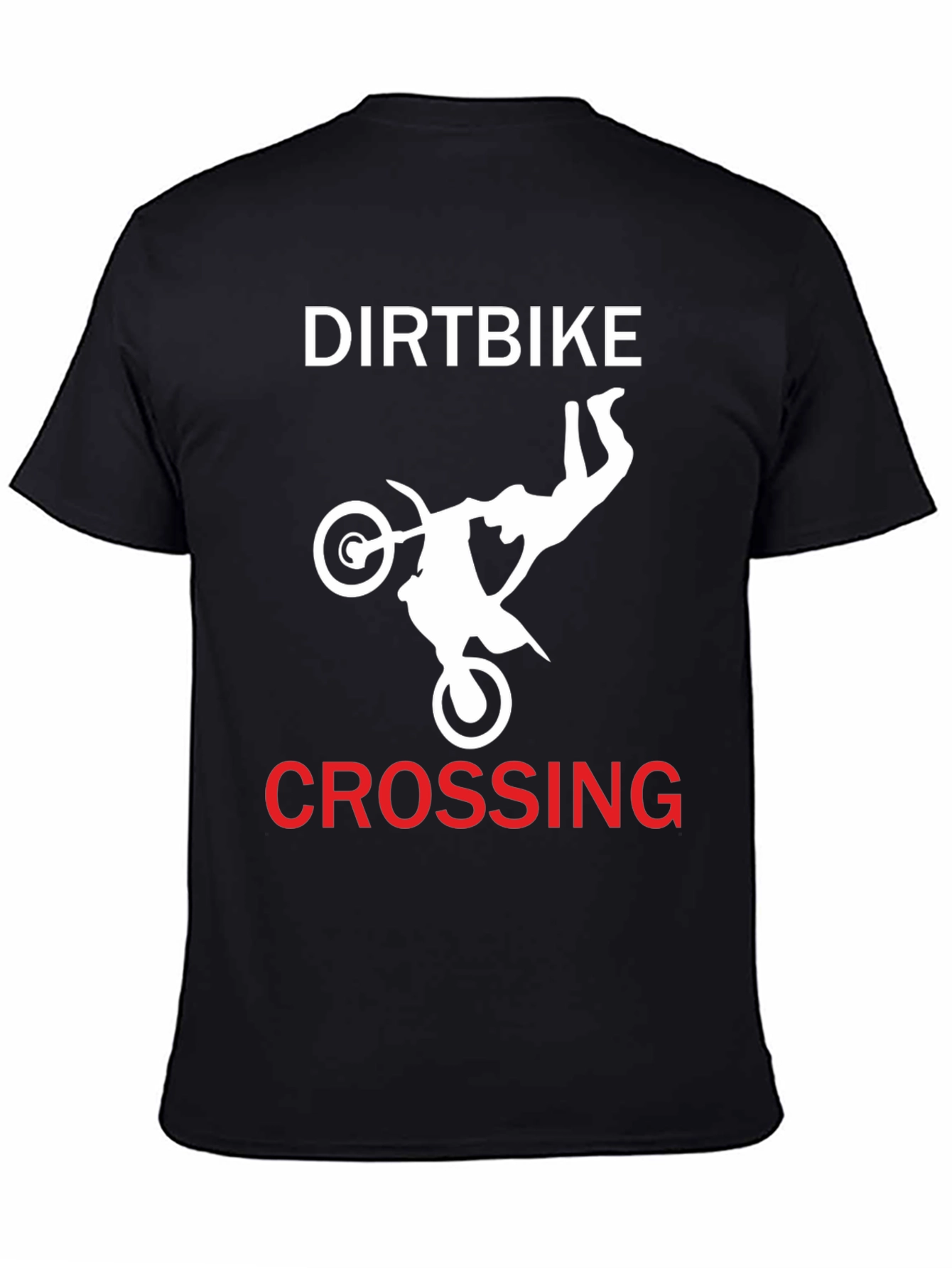 Dirtbike Crossing Graphic Tee - Black