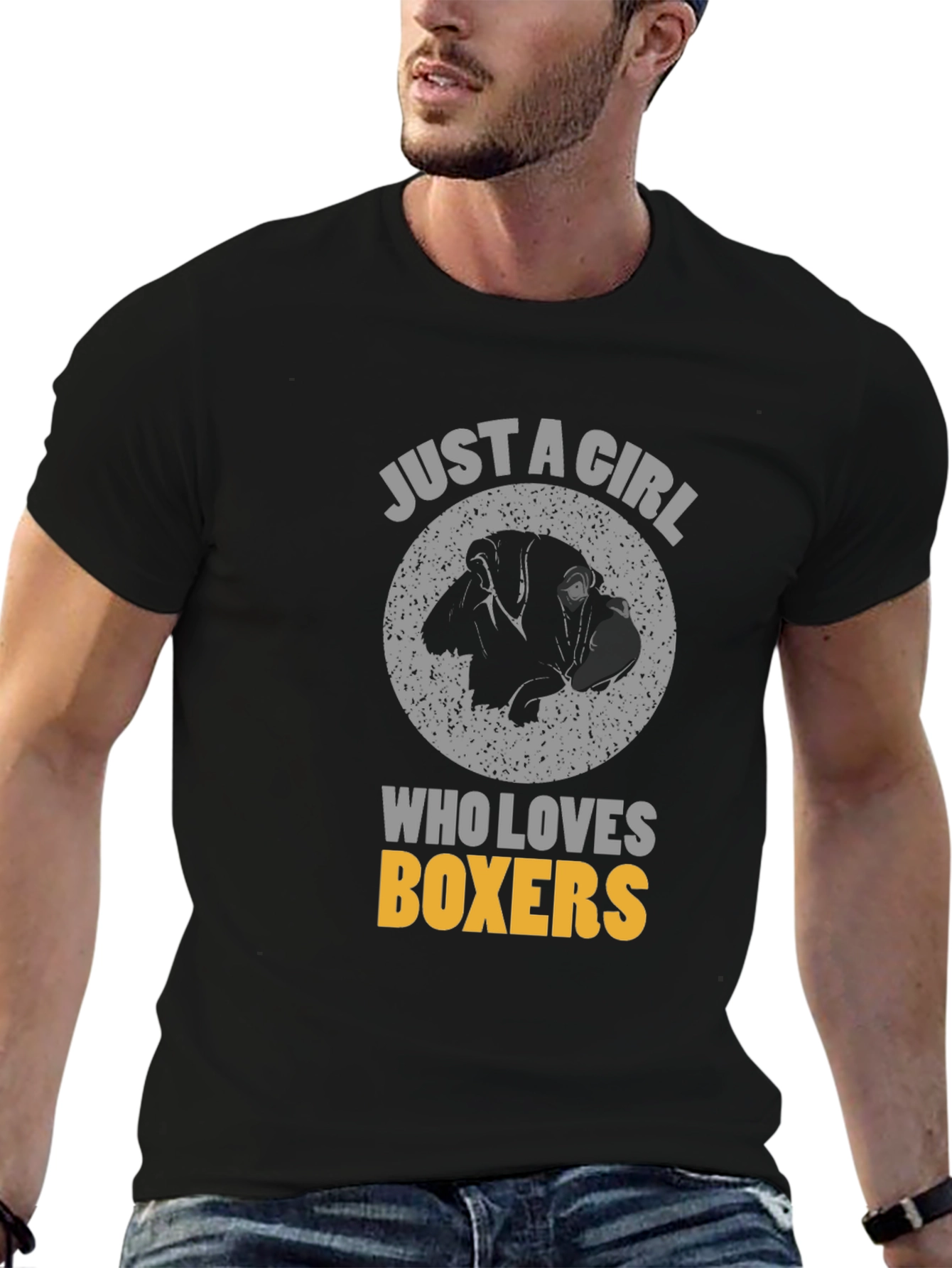 Girl Loves Boxers Dog Breed T-Shirt