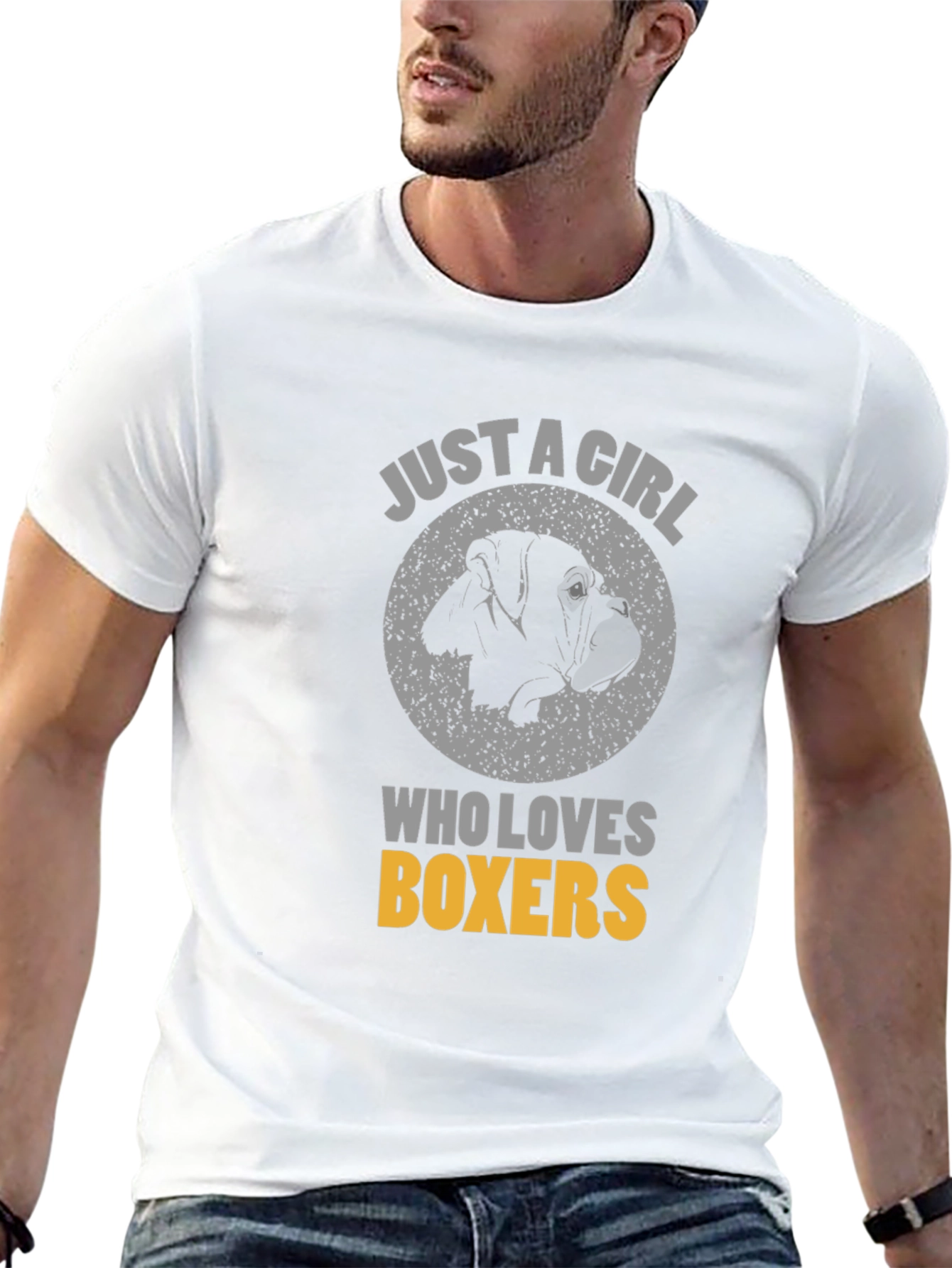 Girl Loves Boxers Dog Breed T-Shirt