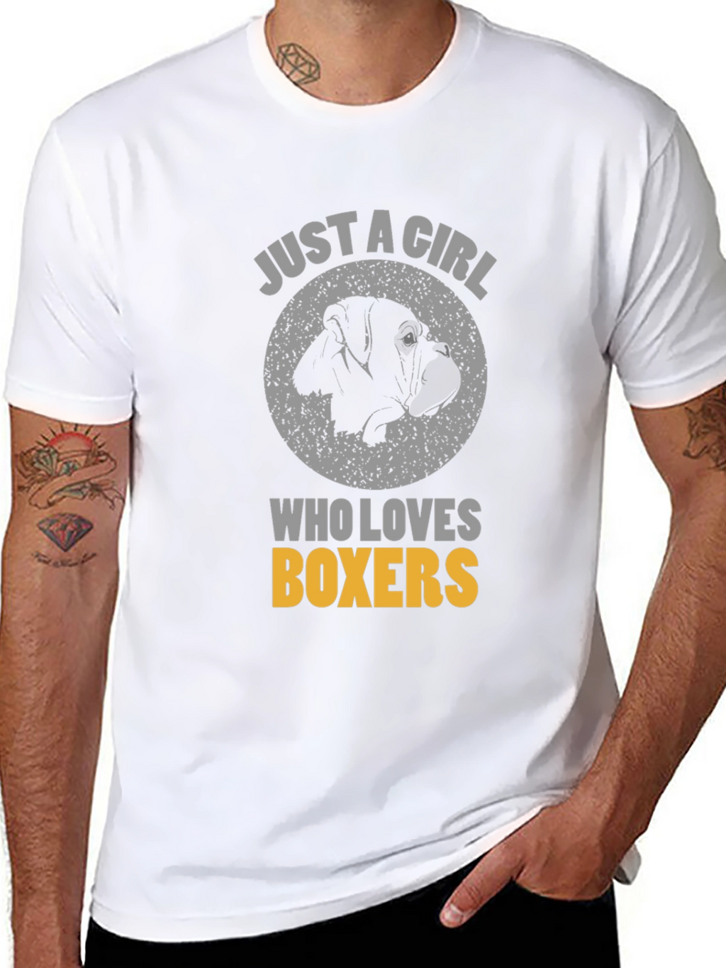 Girl Loves Boxers Dog Breed T-Shirt