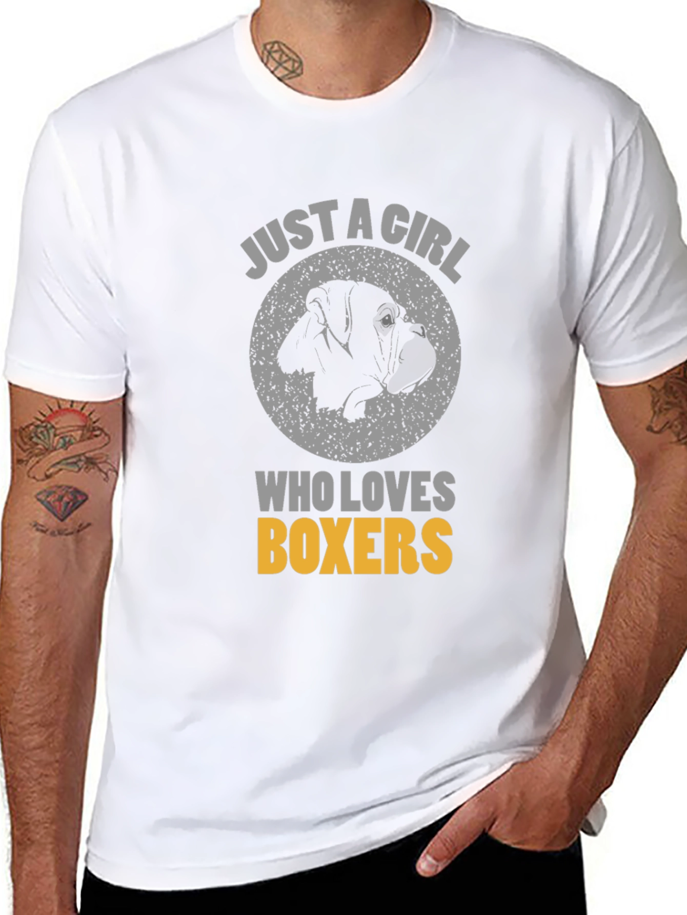 Girl Loves Boxers Dog Breed T-Shirt