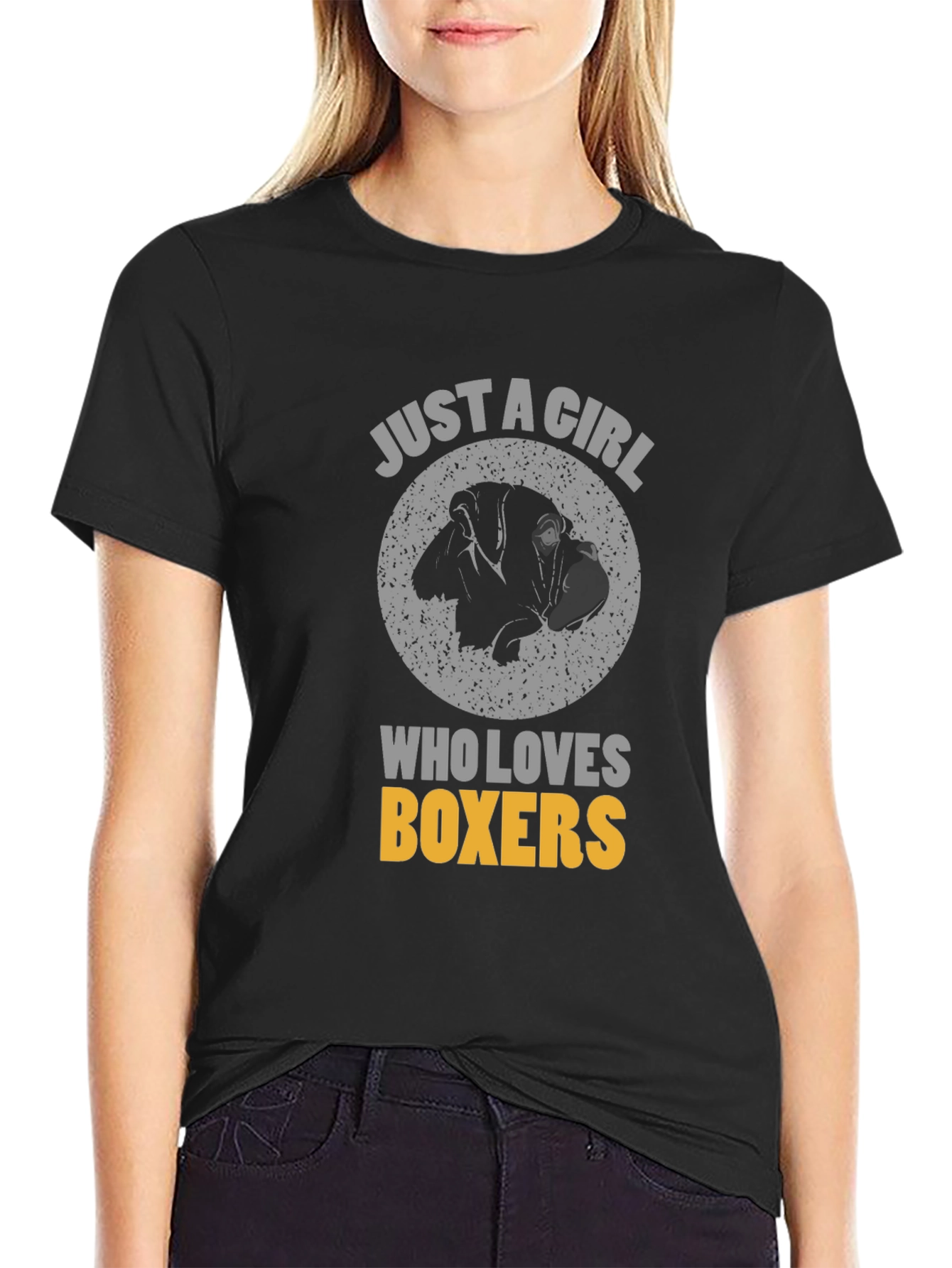 Girl Loves Boxers Dog Breed T-Shirt