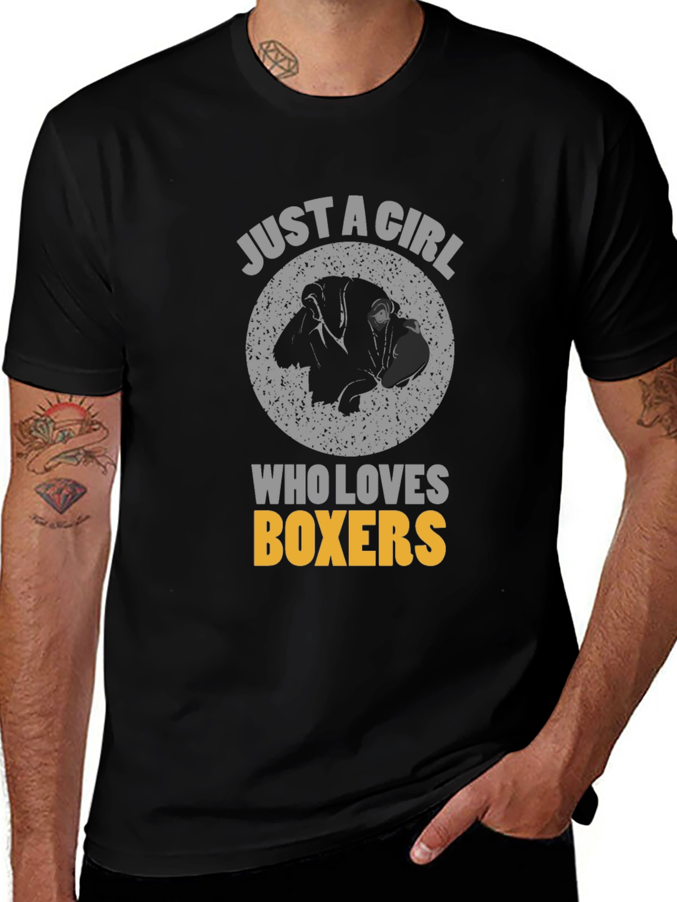 Girl Loves Boxers Dog Breed T-Shirt