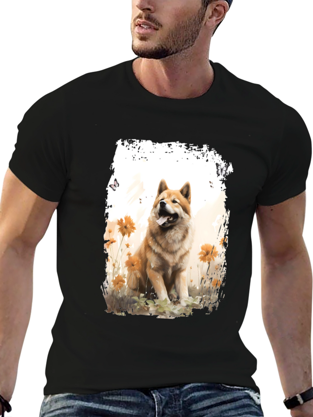 Dog Art Black T-Shirt