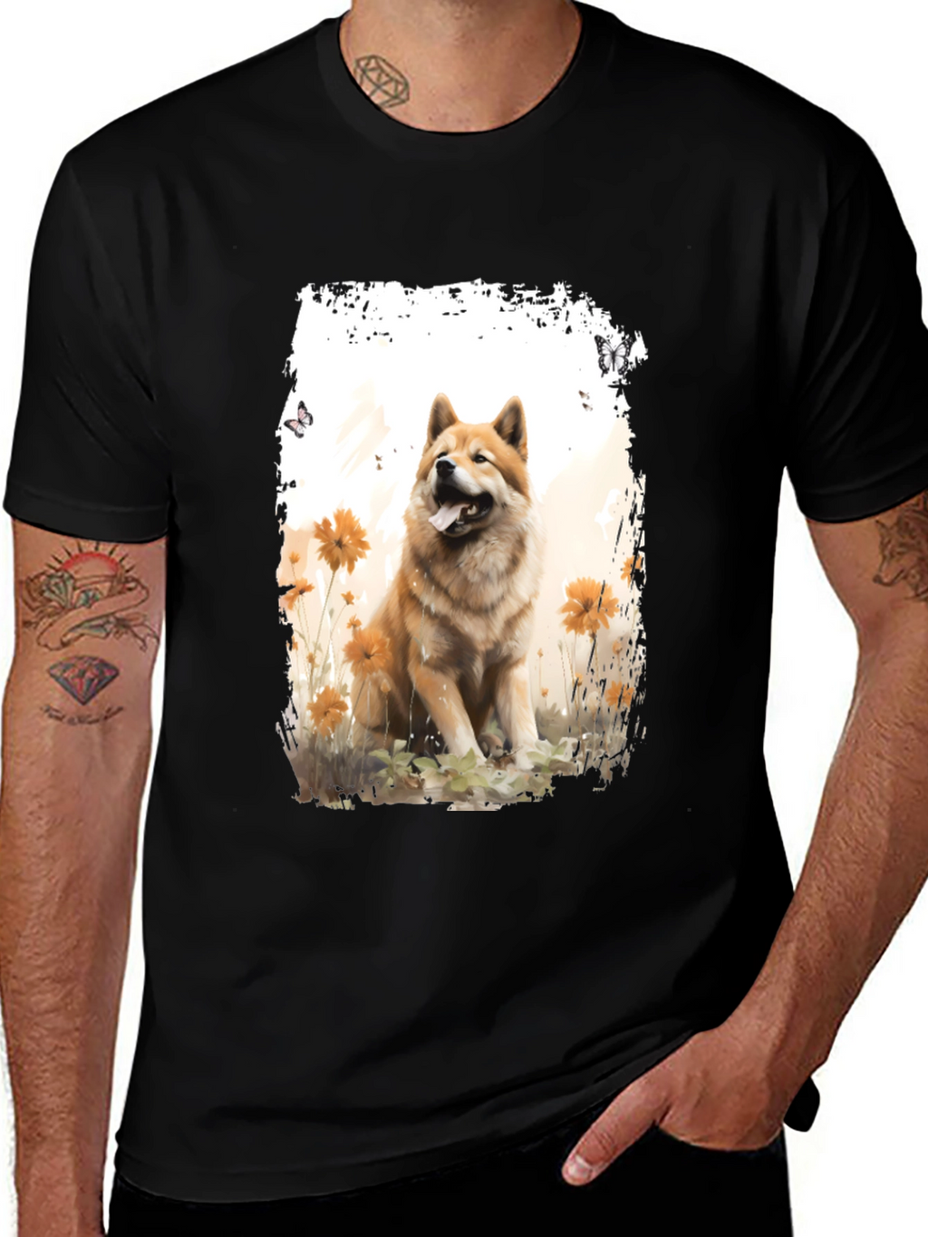 Dog Art Black T-Shirt
