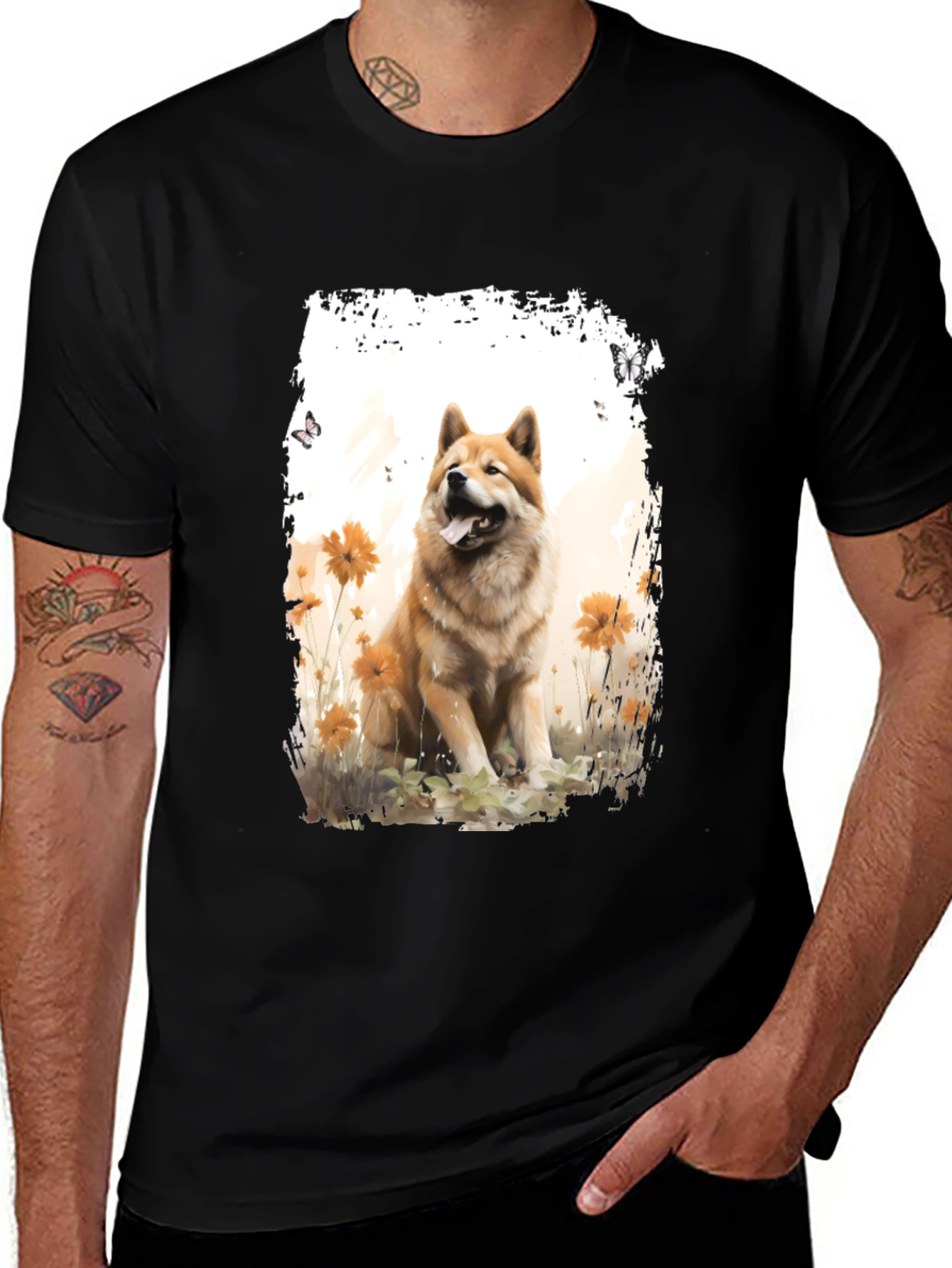 Dog Art Black T-Shirt