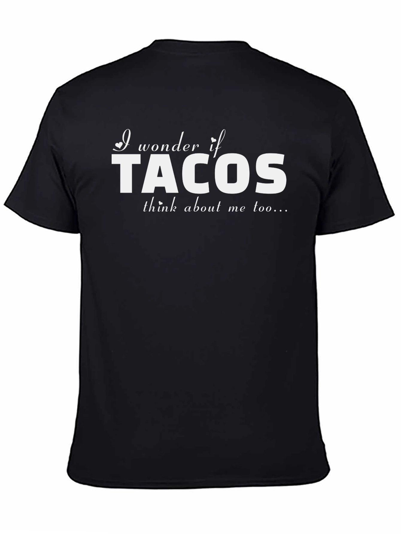 Tacos Graphic Tee - Mens Black Cotton T-Shirt