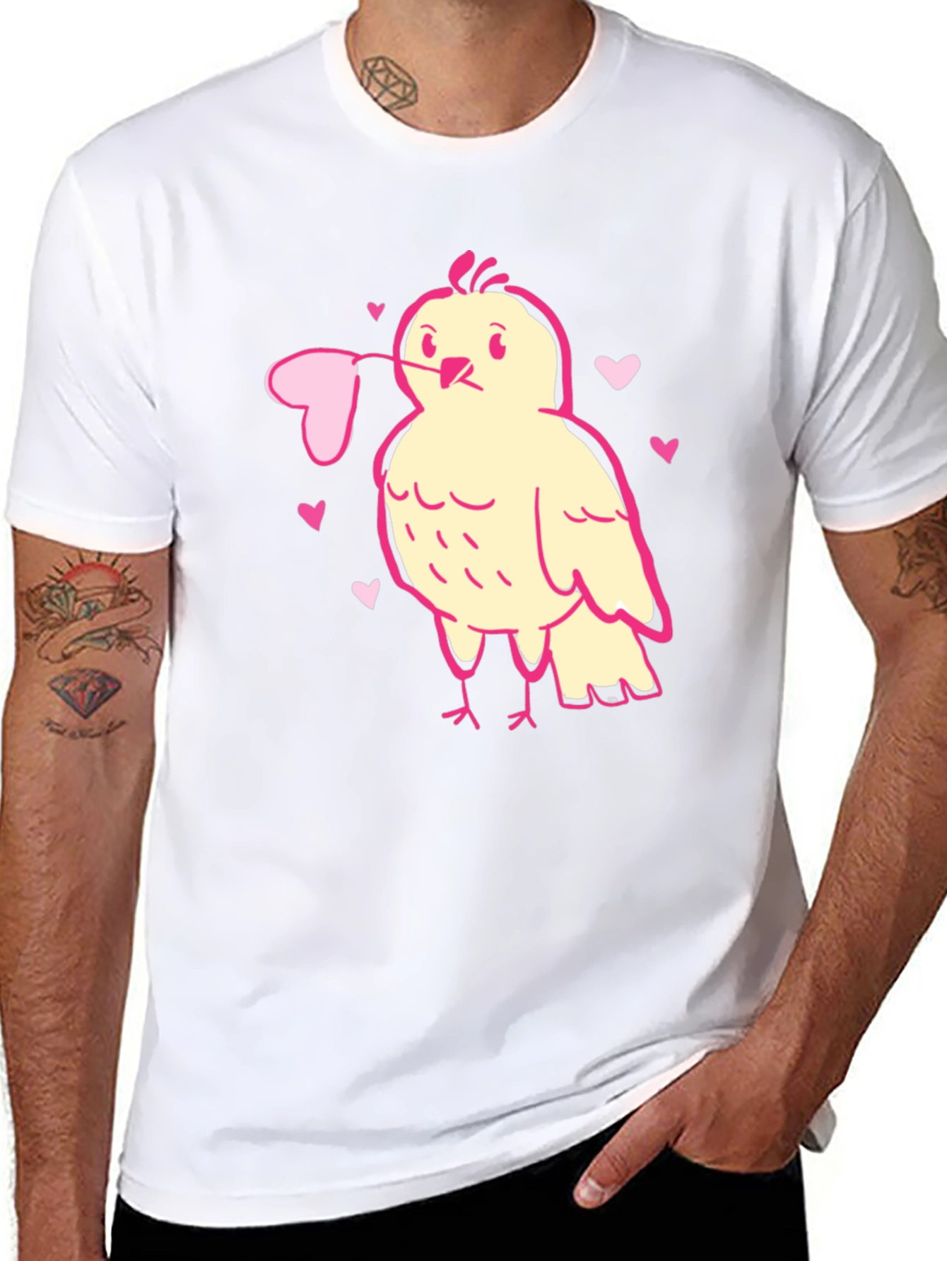 Valentines Day Bird Heart T-Shirt - Love Bird Tee