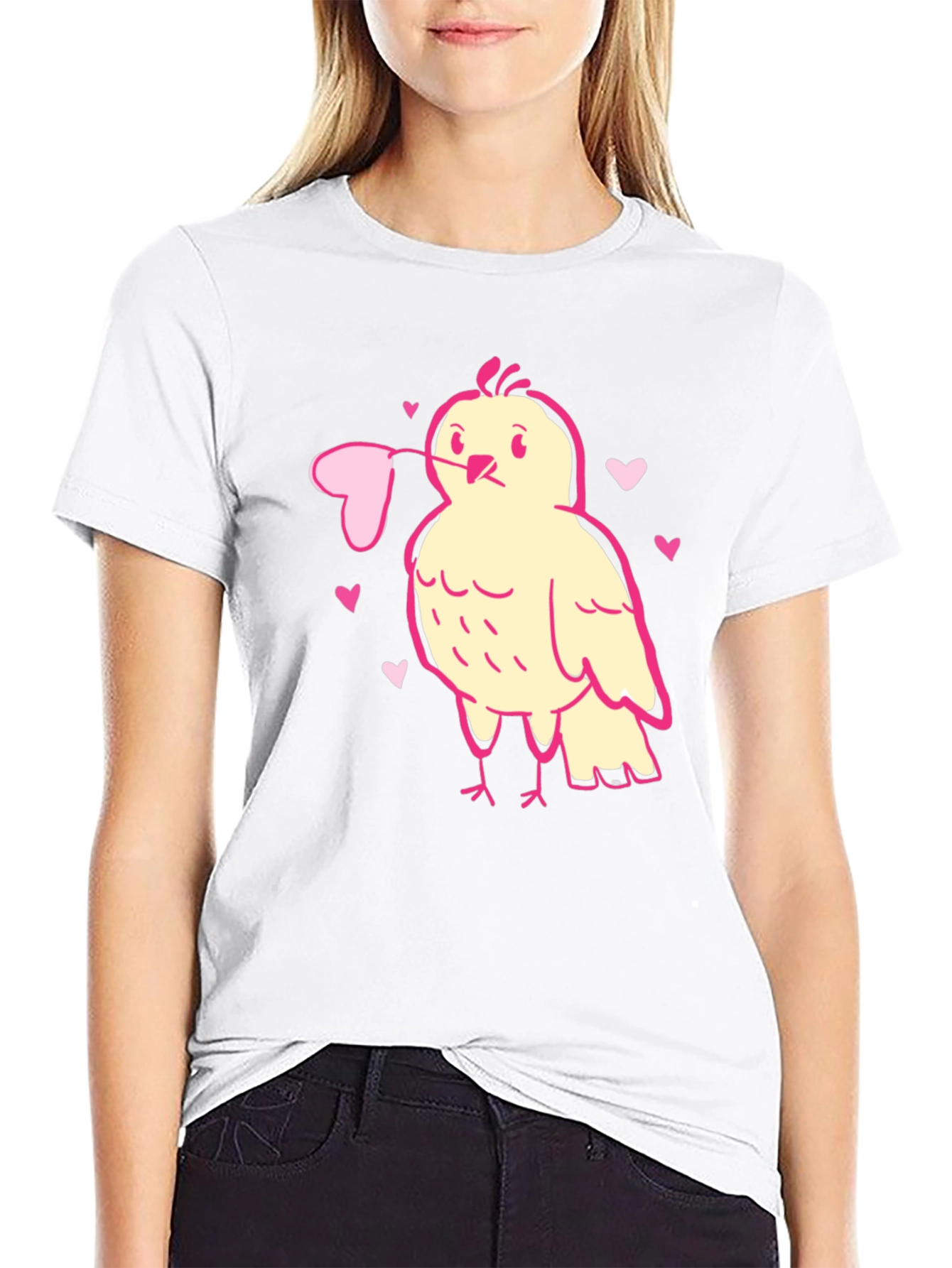 Valentines Day Bird Heart T-Shirt - Love Bird Tee