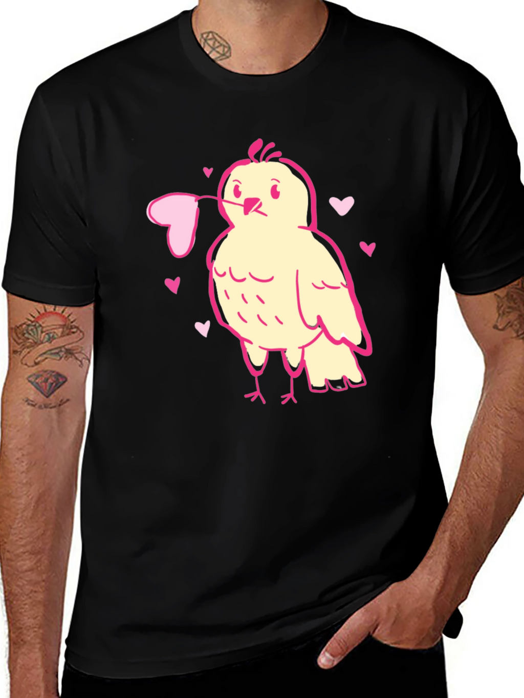 Valentines Day Bird Heart T-Shirt - Love Bird Tee