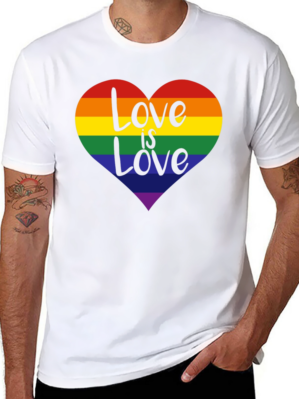 Love is Love Rainbow Heart T-Shirt