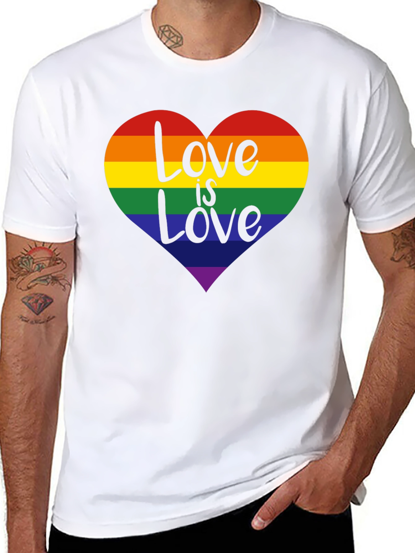 Love is Love Rainbow Heart T-Shirt