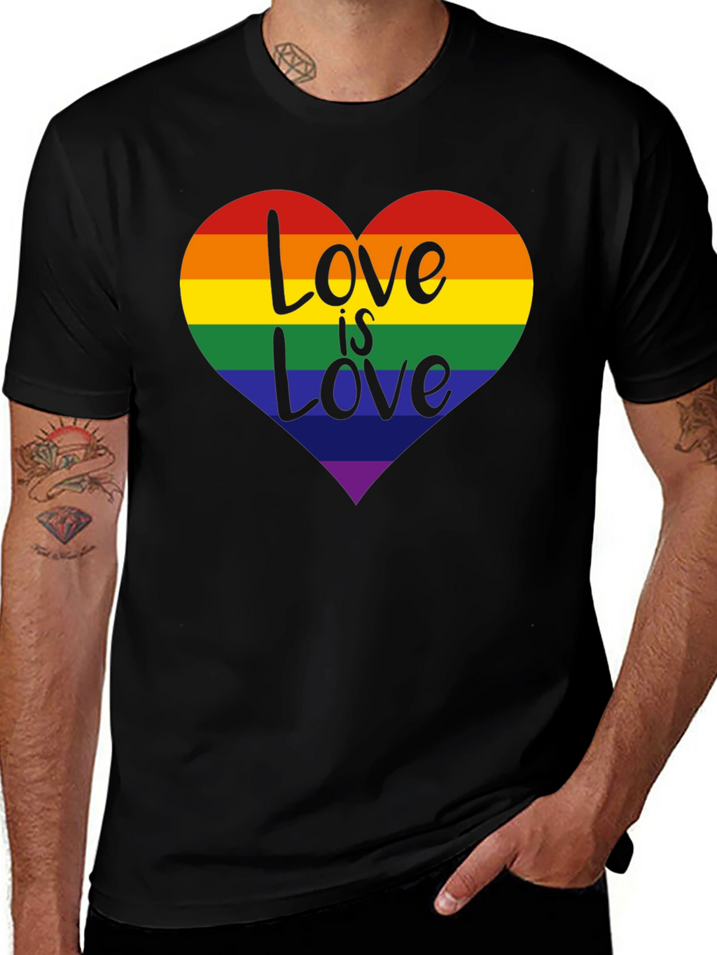 Love is Love Rainbow Heart T-Shirt