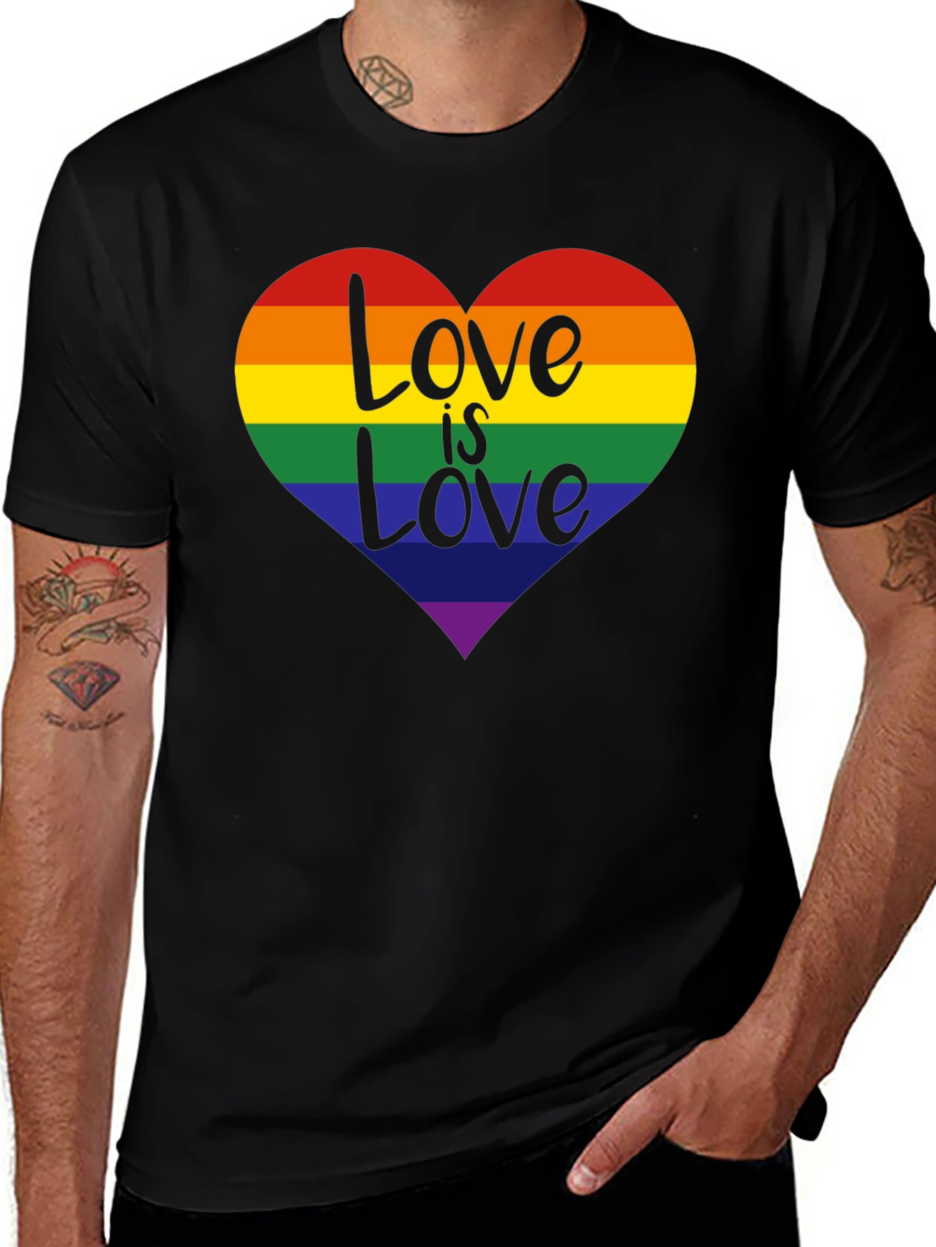 Love is Love Rainbow Heart T-Shirt