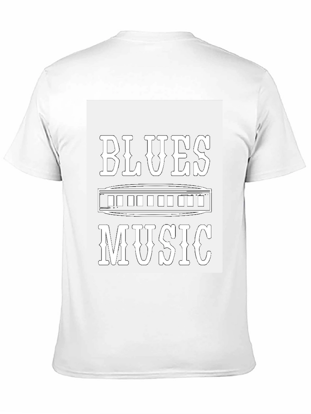 Blues Music T-Shirt - Harmonica Design