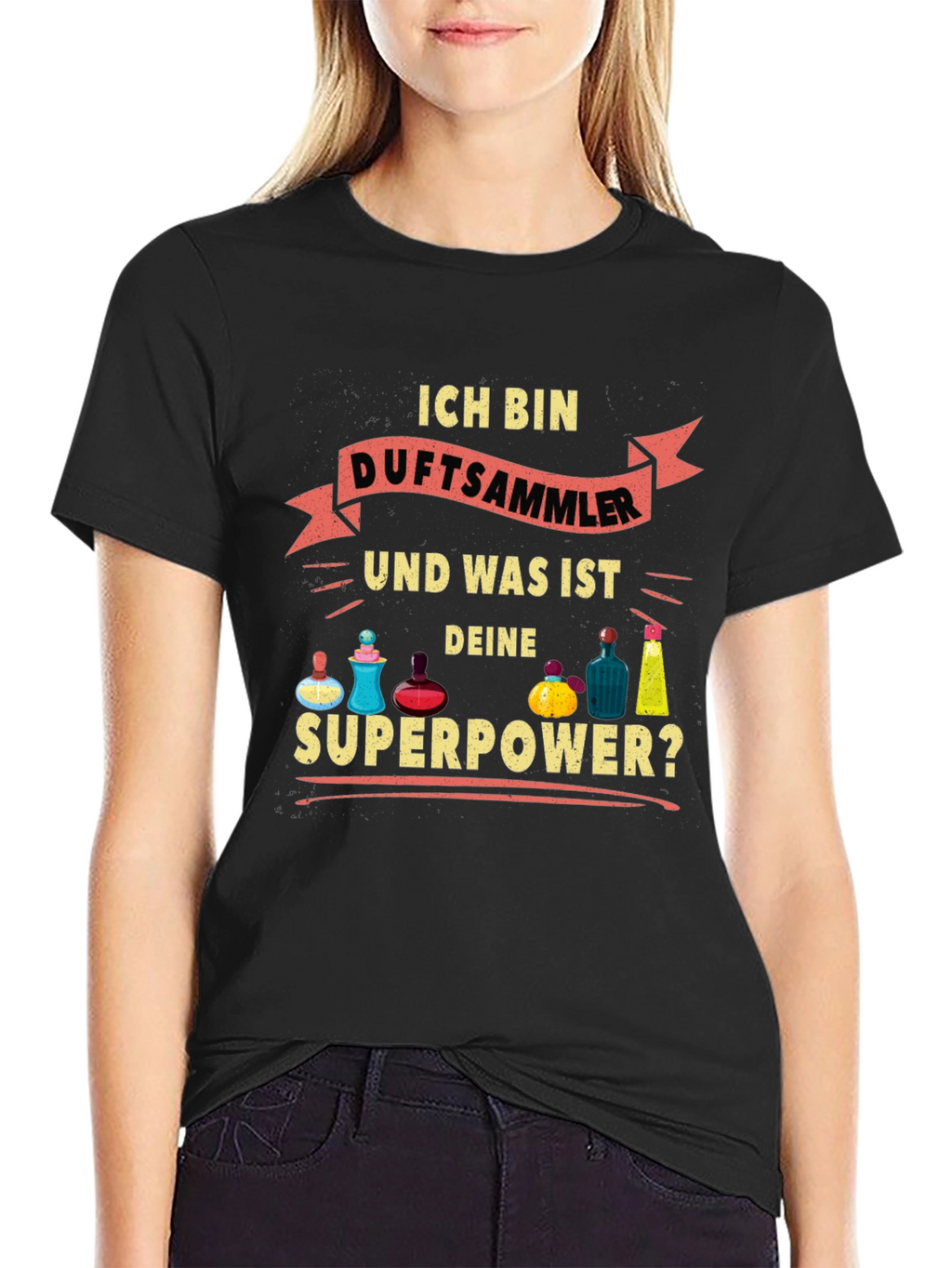Ich Bin Duftsammler Superpower Black T-Shirt