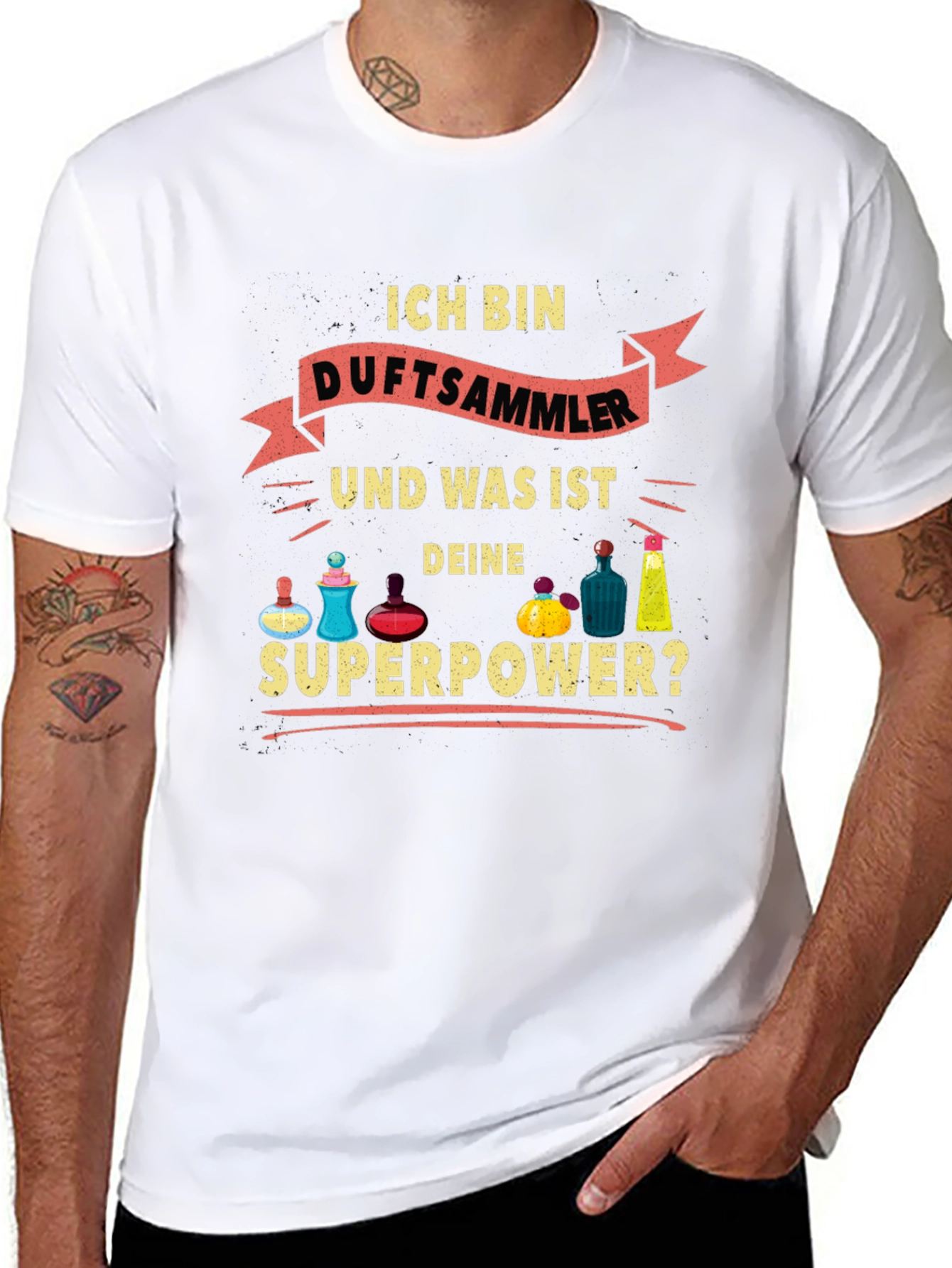 Ich Bin Duftsammler Superpower Black T-Shirt