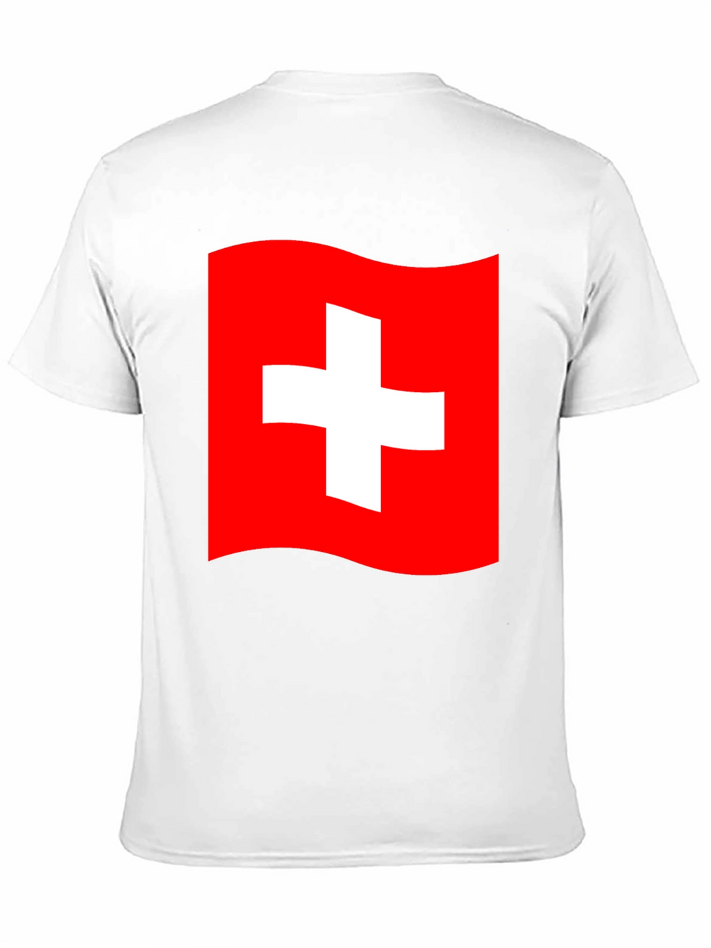Swiss Flag T-Shirt - Black Cotton Tee