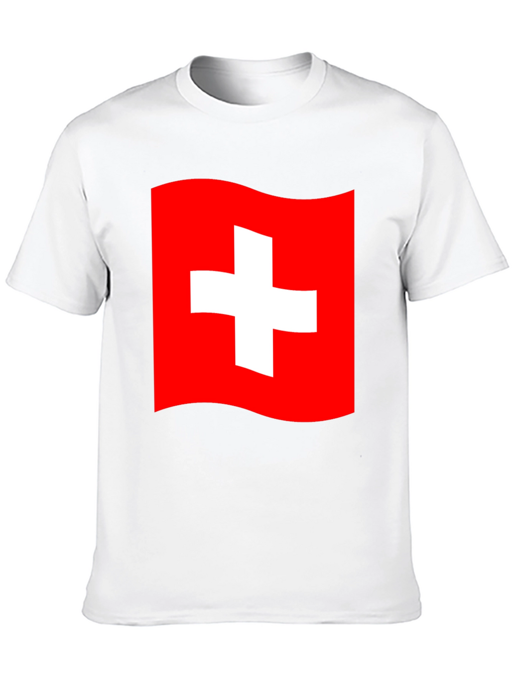 Swiss Flag T-Shirt - Black Cotton Tee