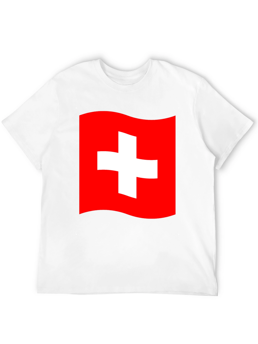 Swiss Flag T-Shirt - Black Cotton Tee
